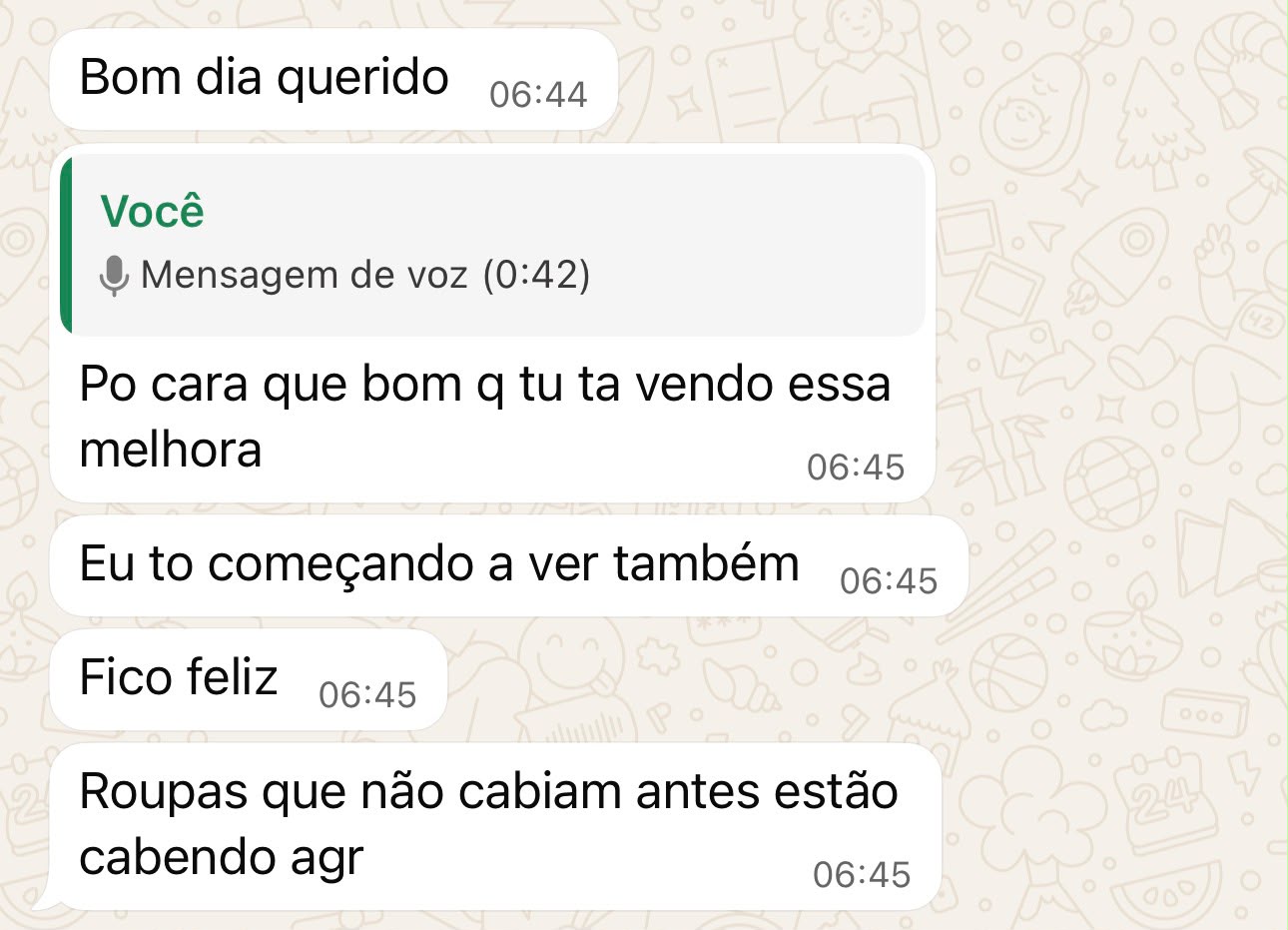 Depoimento de paciente 12 sobre o acompanhamento nutricional
